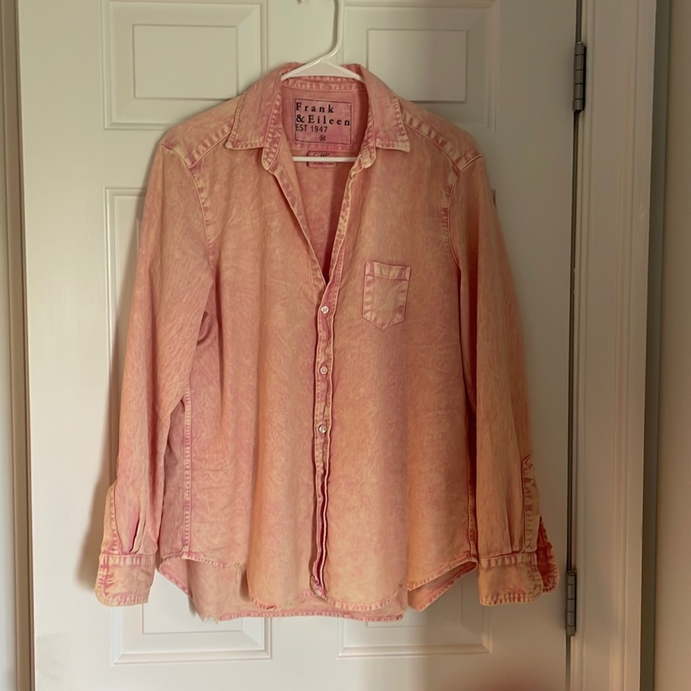 Pink frank & Eileen button down shirt